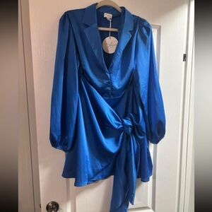 Atoir Royal Blue Long Sleeve Dress
